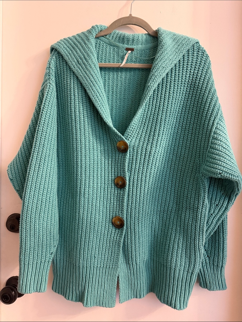 Free People Swim Too Deep Cardigan turquoise oversized XS